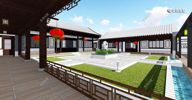 農(nóng)村自建鋼結(jié)構(gòu)四合院別墅設(shè)計(jì)圖，建一棟是幾代人的福音