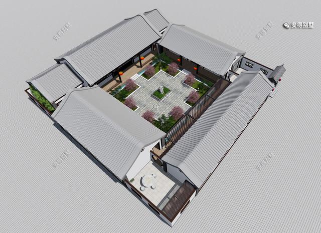 農(nóng)村自建鋼結(jié)構(gòu)四合院別墅設(shè)計(jì)圖，建一棟是幾代人的福音