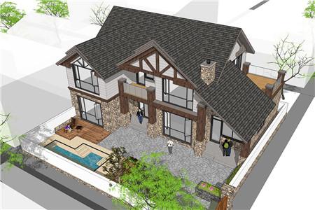 農(nóng)村美式二層別墅設計圖，簡單樸素，戶型合理