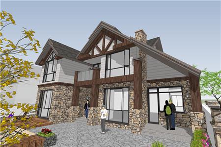 農(nóng)村美式二層別墅設計圖，簡單樸素，戶型合理