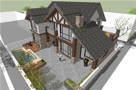 農(nóng)村美式二層別墅設計圖，簡單樸素，戶型合理