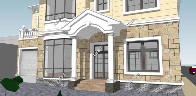 二層歐式別墅設(shè)計(jì)圖，浪漫典雅，簡(jiǎn)潔溫馨，房屋整體舒適又美觀