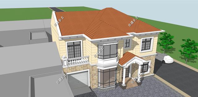 二層歐式別墅設(shè)計(jì)圖，浪漫典雅，簡(jiǎn)潔溫馨，房屋整體舒適又美觀