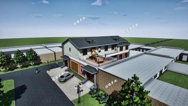 二層美式民宅設(shè)計(jì)圖，功能設(shè)計(jì)齊全，根據(jù)住戶需求設(shè)計(jì)