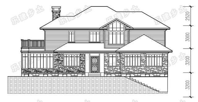 美式鄉(xiāng)村復(fù)古風(fēng)別墅設(shè)計圖，沉穩(wěn)優(yōu)雅，舒展大氣，不錯的建房參考