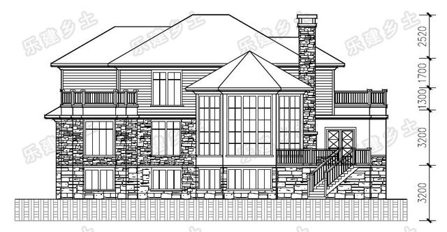 美式鄉(xiāng)村復(fù)古風(fēng)別墅設(shè)計圖，沉穩(wěn)優(yōu)雅，舒展大氣，不錯的建房參考