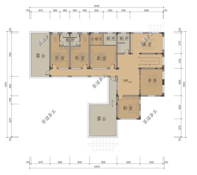 現(xiàn)代風(fēng)格別墅設(shè)計(jì)圖，簡約時(shí)尚，干凈利落，顯現(xiàn)清新自然氛圍