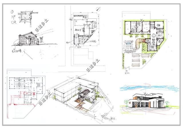 現(xiàn)代風(fēng)格別墅設(shè)計(jì)圖，簡約時(shí)尚，干凈利落，顯現(xiàn)清新自然氛圍