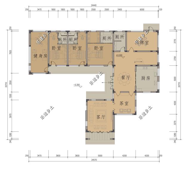 現(xiàn)代風(fēng)格別墅設(shè)計(jì)圖，簡約時(shí)尚，干凈利落，顯現(xiàn)清新自然氛圍