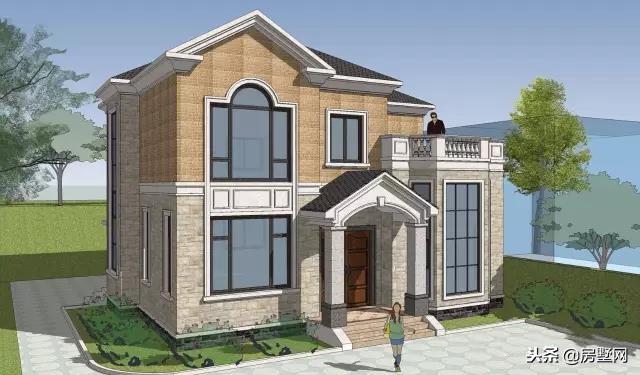 簡約二層別墅設(shè)計(jì)圖，簡約淡雅，占地不大，戶型緊湊居住舒適