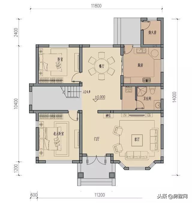 簡約二層別墅設(shè)計(jì)圖，簡約淡雅，占地不大，戶型緊湊居住舒適