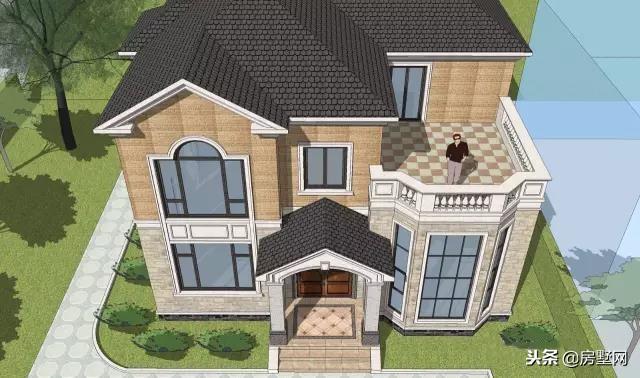 簡約二層別墅設(shè)計(jì)圖，簡約淡雅，占地不大，戶型緊湊居住舒適