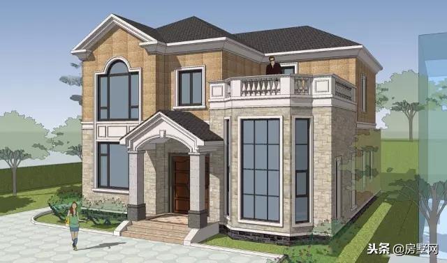 簡約二層別墅設(shè)計(jì)圖，簡約淡雅，占地不大，戶型緊湊居住舒適