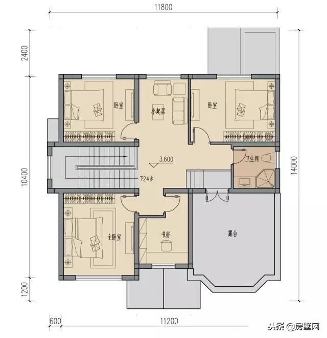 簡約二層別墅設(shè)計(jì)圖，簡約淡雅，占地不大，戶型緊湊居住舒適