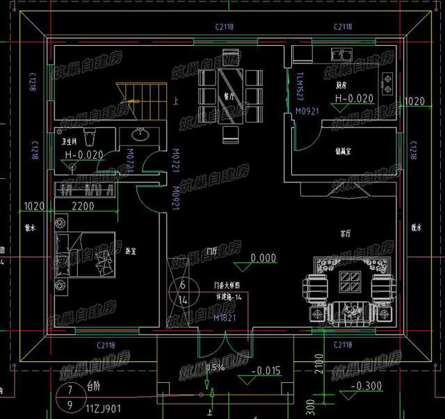二層農(nóng)村自建房設(shè)計圖，戶型功能設(shè)計合理，實用性較強(qiáng)，非常適合農(nóng)村自建房
