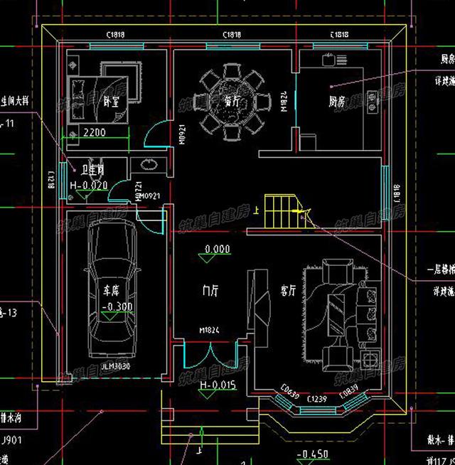 二層農(nóng)村自建房設(shè)計圖，戶型功能設(shè)計合理，實用性較強(qiáng)，非常適合農(nóng)村自建房