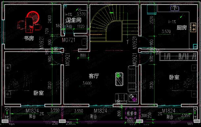 帶商鋪二層平屋頂自建房設(shè)計圖，商住兩用，最大限度滿足生活需求