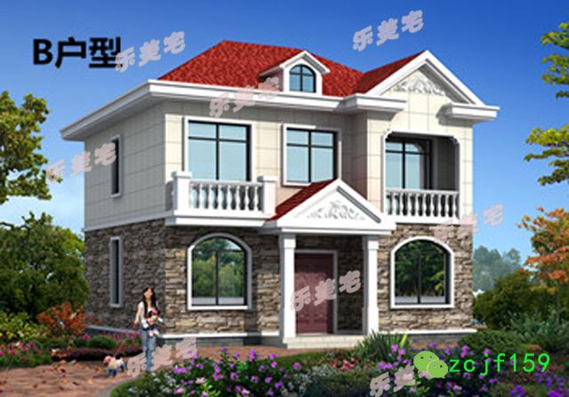 農(nóng)村二層自建別墅設(shè)計圖，精致典雅，戶型簡單合理