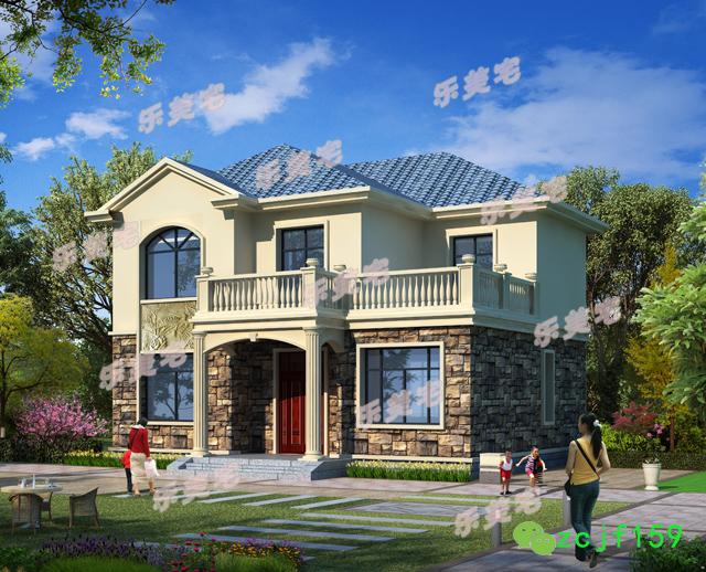 農(nóng)村二層自建別墅設(shè)計圖，精致典雅，戶型簡單合理