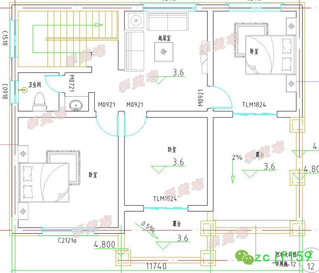 農(nóng)村二層自建別墅設(shè)計圖，精致典雅，戶型簡單合理
