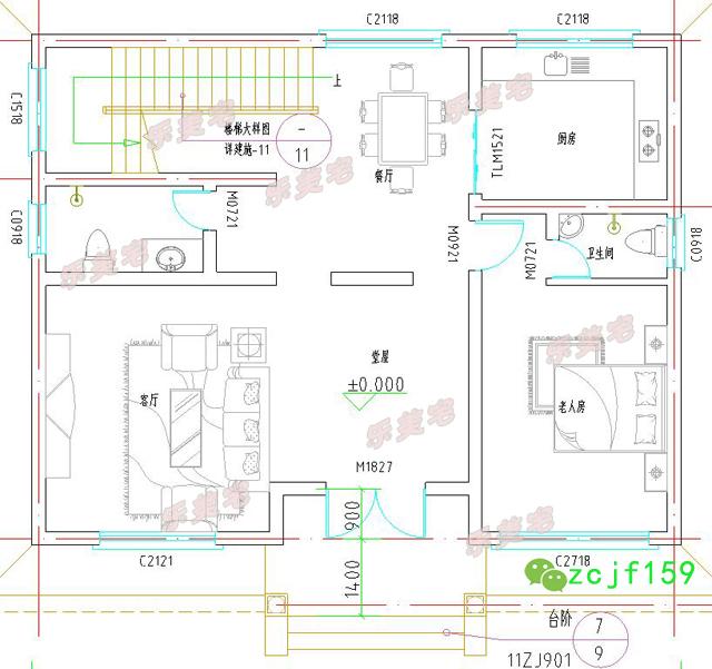 農(nóng)村二層自建別墅設(shè)計圖，精致典雅，戶型簡單合理
