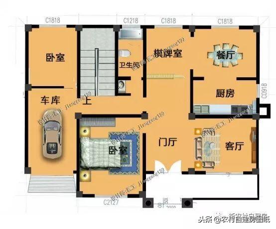 12款帶車庫(kù)的農(nóng)村別墅設(shè)計(jì)圖紙，每一款都很大氣實(shí)用