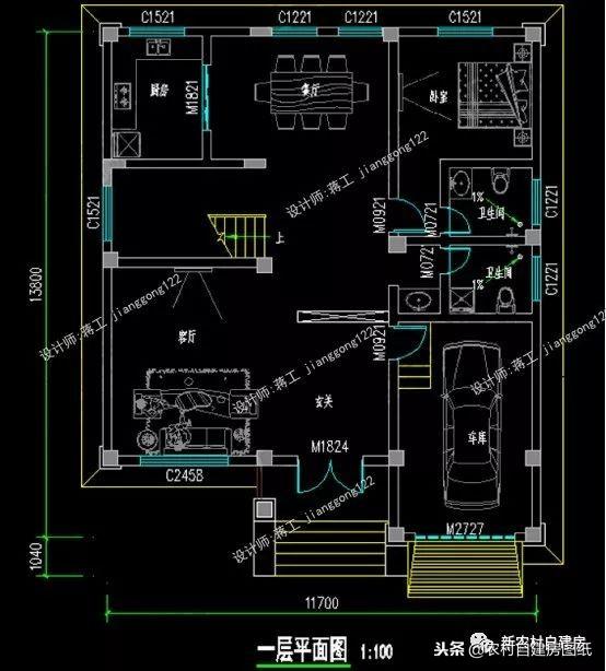 12款帶車庫(kù)的農(nóng)村別墅設(shè)計(jì)圖紙，每一款都很大氣實(shí)用
