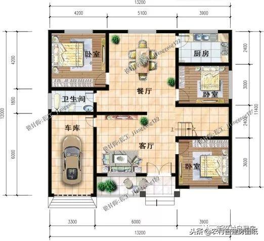 12款帶車庫(kù)的農(nóng)村別墅設(shè)計(jì)圖紙，每一款都很大氣實(shí)用