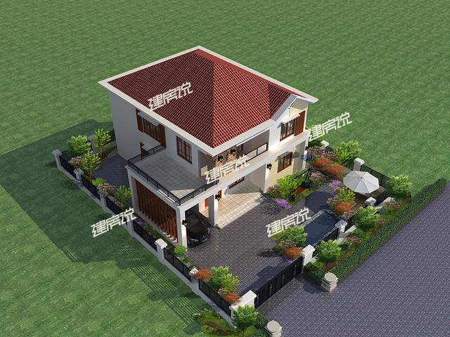 占地124平二層別墅設(shè)計(jì)圖，簡約溫馨，造價(jià)經(jīng)濟(jì)，施工簡單