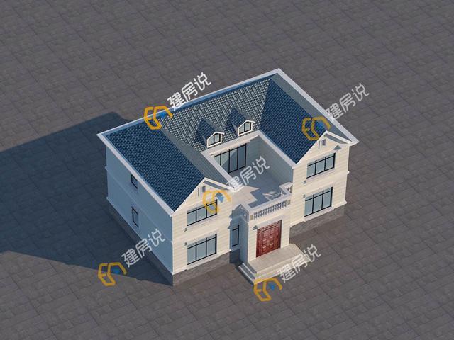 占地124平二層別墅設(shè)計(jì)圖，簡約溫馨，造價(jià)經(jīng)濟(jì)，施工簡單