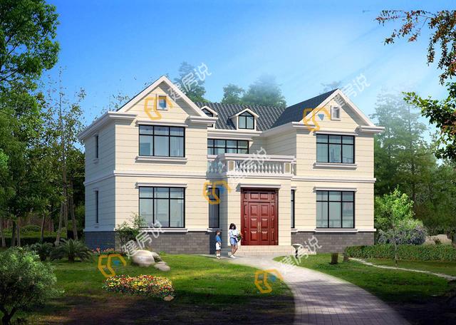 占地124平二層別墅設(shè)計(jì)圖，簡約溫馨，造價(jià)經(jīng)濟(jì)，施工簡單