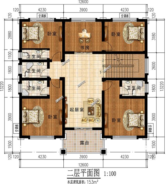 這款三層中式別墅，非常的接地氣，戶型方正大氣帶來(lái)大大的生活享受