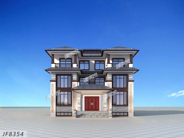 新中式別墅設(shè)計圖，大氣恢弘、氣派非凡，難得的一款豪華好戶型