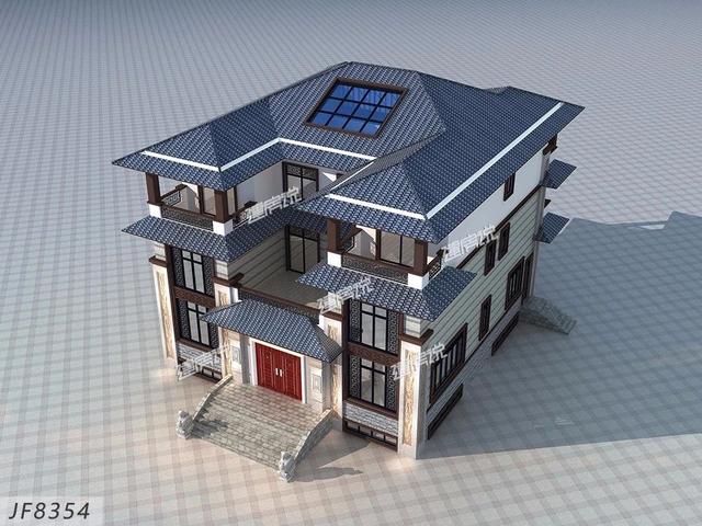 新中式別墅設(shè)計圖，大氣恢弘、氣派非凡，難得的一款豪華好戶型