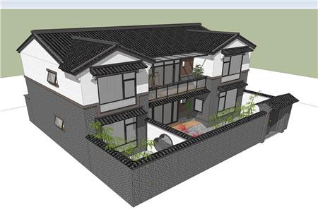 想建二層農(nóng)村自建房，有這款新中式別墅設(shè)計圖就夠了