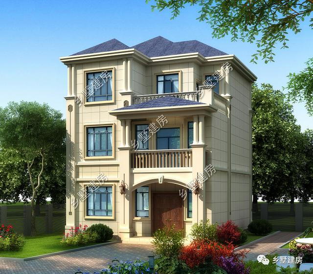 農(nóng)村自建三層小樓房設計圖，美觀大方，外觀時尚
