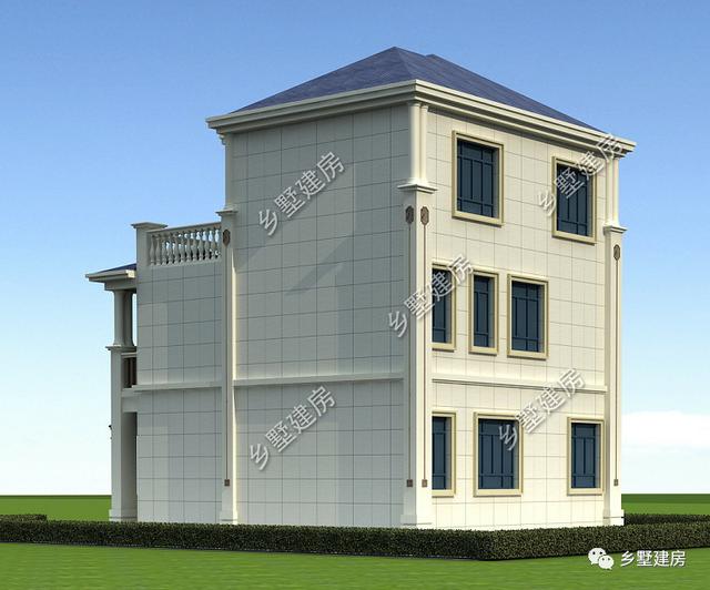 農(nóng)村自建三層小樓房設計圖，美觀大方，外觀時尚