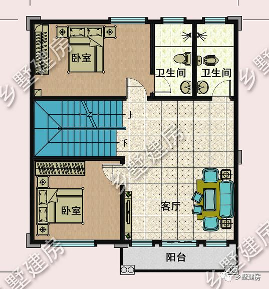 農(nóng)村自建三層小樓房設計圖，美觀大方，外觀時尚