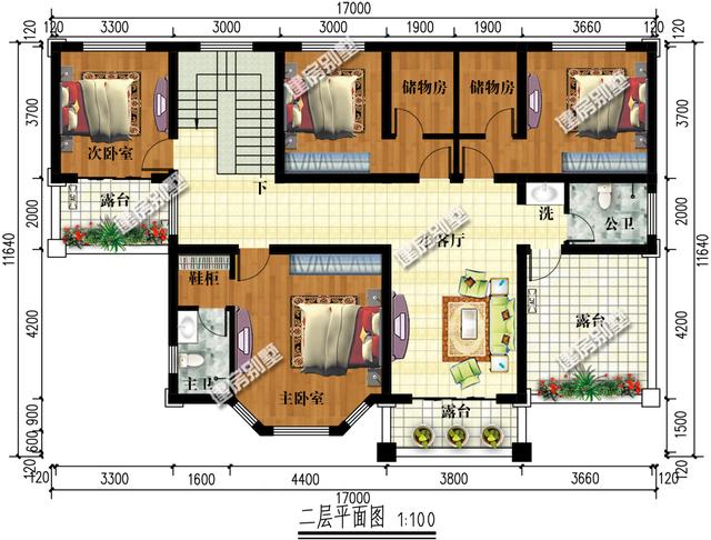 幾款兩層小別墅設(shè)計(jì)圖，戶型南北通透，35萬就搞定