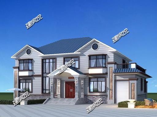 這款二層新中式別墅，外觀非常的漂亮，雖只有二層，卻一點不輸高層