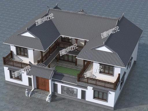 這款中國最美四合院別墅設計圖，別墅占地方正，四平八穩(wěn)，大氣的很