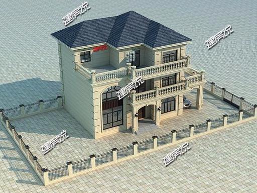 豪華大氣三層歐式別墅設(shè)計(jì)圖，多窗多露臺，室內(nèi)布局溫馨實(shí)用