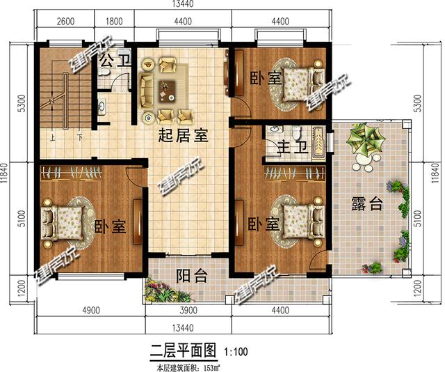 豪華大氣三層歐式別墅設(shè)計(jì)圖，多窗多露臺，室內(nèi)布局溫馨實(shí)用