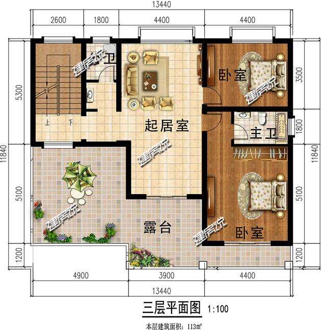 豪華大氣三層歐式別墅設(shè)計(jì)圖，多窗多露臺，室內(nèi)布局溫馨實(shí)用