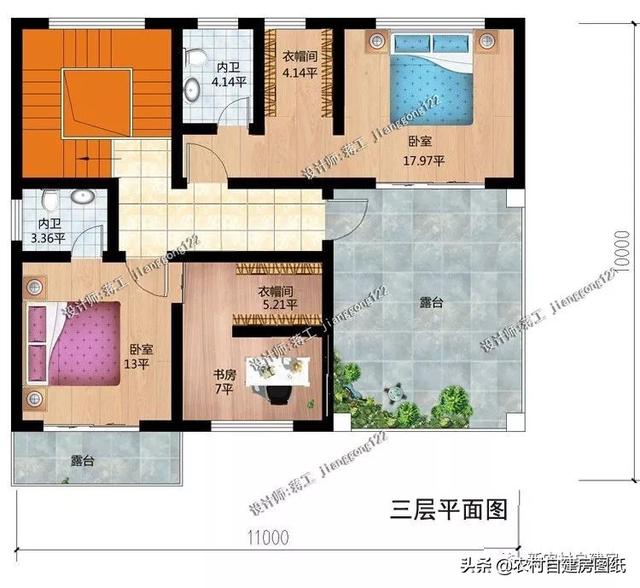 120平的三層別墅設計圖，2款案例25萬和35萬，時尚和經典中式你建哪款？