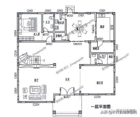 5款三層鄉(xiāng)村自建小別墅，框架結(jié)構(gòu)70年使用年限，三代都不過(guò)時(shí)