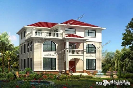 5款三層鄉(xiāng)村自建小別墅，框架結(jié)構(gòu)70年使用年限，三代都不過(guò)時(shí)