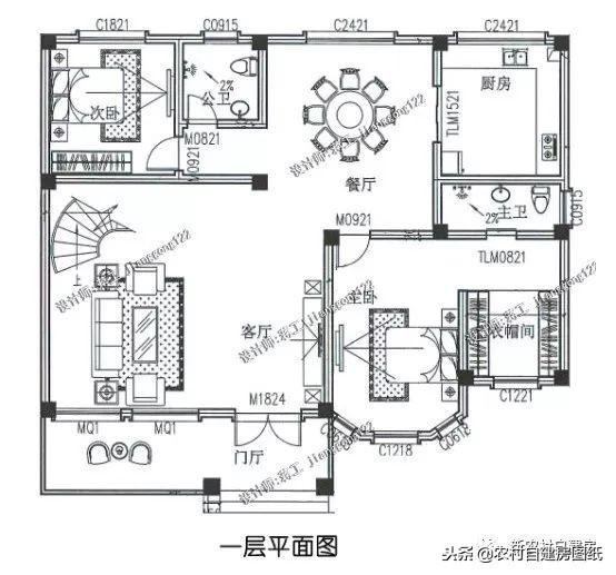 5款三層鄉(xiāng)村自建小別墅，框架結(jié)構(gòu)70年使用年限，三代都不過(guò)時(shí)