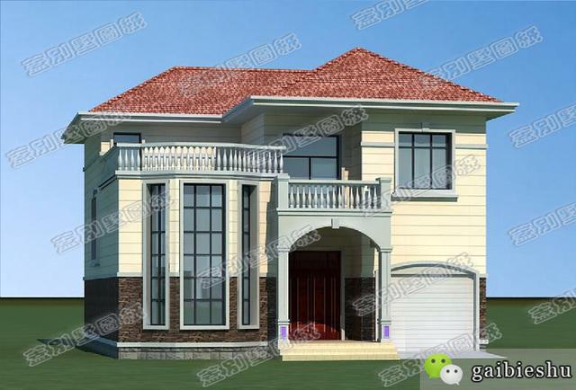 帶車庫+挑空客廳二層小別墅設(shè)計圖，11×12米你的理想首選！