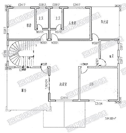 二層半三層別墅設(shè)計(jì)圖，帶陽光花房+臥室套房，現(xiàn)代年輕人喜歡的設(shè)計(jì)